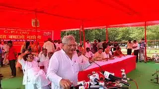 CPIM General Secretary #Comrade Sitaram Yechury inaugurated the Public meeting organised in Patna.