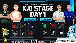 [EN] Knockout Stage Week 1 Day 1 | Group A vs B | FFSGC Season 15