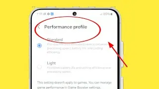 Samsung | Performance profile Standard & Light Setting A54 / A34