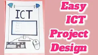 Easy ICT Project Design. How to draw a computer Project Design easily .#rafaonlyart #easyart