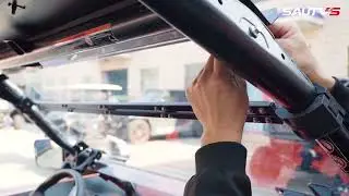 Installation of SAUTVS Flip Up Windshield for CFMOTO ZFORCE 950 HO EX SPORT 2020 to 2024 