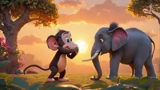 Monkey and Elephant Adventure | Fun Kids Song & Dance! Musical :3D ANIMATED VIDEOS