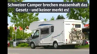 Schweizer Camper brechen massenhaft das Gesetz - Mit vollem K&uuml;hlschrank schon &uuml;berladen!