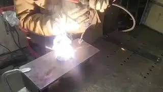 Welding up a small gooseneck ball plate!
