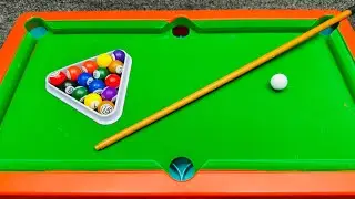 Satisfying With Unboxing Mini Pool Set Billiards Game Table | ASMR Review Toys