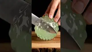 realistic glass feijoa | shiny tropical fruit asmr 🫧✨ #asmr #satisfying #fruit