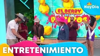 Los conductores de Hoy D&iacute;a se divierten jugando 'El Derby de los Patitos' | Hoy D&iacute;a | Telemundo
