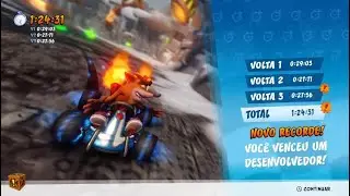 🔥 CTR Nitro-Fueled DERROTEI O DESENVOLVEDOR no Passo do Meteoro!  1:24:31