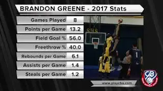 2017 CBA Season - HIGHLIGHTS: Brandon Greene (Illinois Coal Miners)