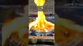 Remove Stubborn Bearings EASILY! 🔥 Heating Trick + 3 Bolt Method  #MechanicTricks #BearingRemoval