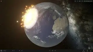 Triton slams into Earth (Universe Sandbox 2 Animation)