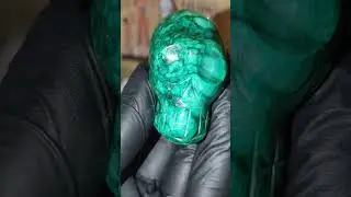 Master Carved Malachite Elongated Skulls, Mandala of Winter Light Activation Grid