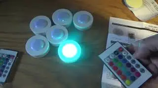 Посылка с 6 светодиодными шайбами ​​RGB с пультами дистанционного управления