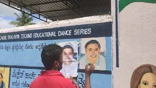 Dr.Lancy H Pais Wall Painting | Educationist | philanthropist | #portrait #Wallpainting #sacredheart