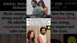 Amaal Mallik Ap&oslash;l&oslash;gi$&euro;$ For Ha&reg;$h Remarks While Defending Farrhana Bhatt#amaalmallik#news