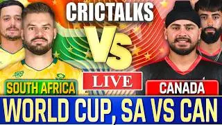 🔴 Live: SA vs CAN Live Match Today, World Cup, Cricket Live Scores, Commentary, 1st Innings
