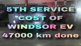5th service cost after 45000 km of mg windsor EV 