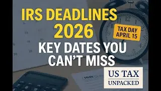 IRS Deadlines 2026 Explained | Key Tax Dates You Can’t Miss