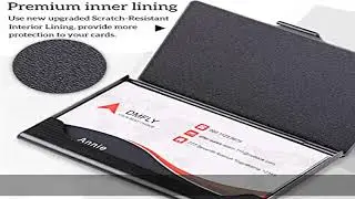 DMFLY Business Card Holder, Slim Business Card Case for Men & Women, Pocket Metal Card Case, Profes