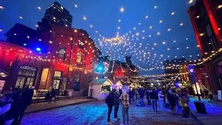 Prati & Jit exploring the Christmas Market at the Distillery District, Toronto