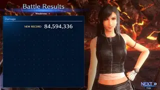 FF7EC Max Damage Challenge Fire Weakness (Tifa, Aerith, Lucia): 84 million