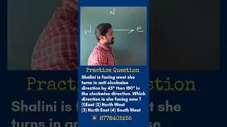 Reasoning || Direction || Angle Based #education #maths