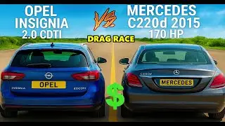 💰 $15K Opel Insignia 2.0 CDTI 170 HP vs $17K Mercedes C220d 170 HP &ndash; Executive Diesel Duel drag race