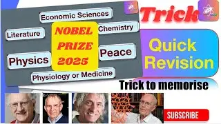 Nobel Prize 2025: Trick to memorise easily |  Nobel prize memorising trick