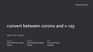 How to convert between corona and v-ray