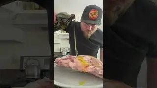 Cooking a frozen piece of meat! #meatlovers #meat