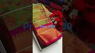 #EXCLUSIVE KANCHIPURAM SEMI SILK Big&Big SAREE *STUNNING TRIPLE SHADE*NEW WEDDING COLLECTION#
