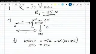 A Level Maths OCR Paper 3 2018 q9 Moments