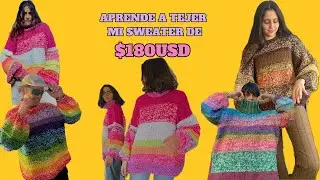 C&oacute;mo Tejer el Sweater Candy Crush de $180 por Mucho Menos | Tutorial visual patr&oacute;n (Dos Agujas)