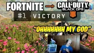 FORTNITE PROS/STREAMERS PLAY COD4 BLACKOUT | COD Battle Royale Highlights
