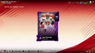 Madden NFL 20, MUT 811 Joe Thomas Power Up!!