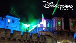 Evil Queen on top of the Snow White attraction for Halloween 2022 at Disneyland Paris