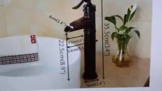 Aquafaucet Waterfall Spout Oil Rubbed Bronze Single Handle Bathroom Sink Vessel Faucet Basin Mixer T