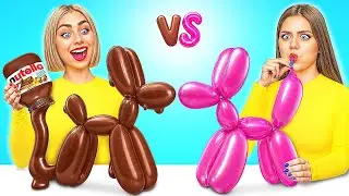 Bubble Gum vs Chocolate Food Challenge | Tasty Kitchen Hacks by Choco DO
