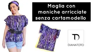 Maglia facile con maniche arricciate senza cartamodello - DIY