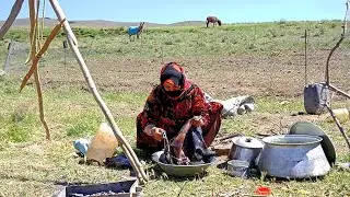 Step-by-Step Setup of a Nomadic Black Tent | Traditional Life of Iranian Tribes ⛺