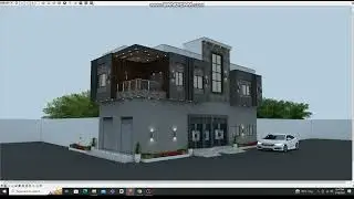 3D front elevation - 6 marla house design double story - house front design - Unique Arcade