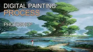 Green Shores - Digital Painting Timelapse