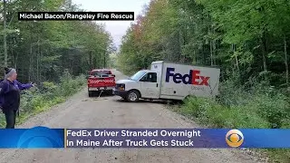 'Please Help!': FedEx Driver Stranded Overnight In Maine After Truck Gets Stuck