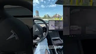 Обзор функции автопарковки Tesla model 3. Autopark.