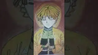🥶ZENITSU ART of demon slayer||# Bollywood #sonic #shorts #shortvideo #sketch