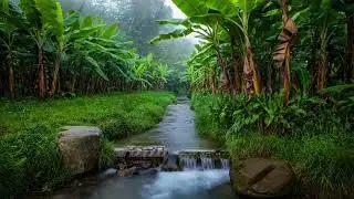 Misty Jungle River | Pure Nature Soundscape for Meditation