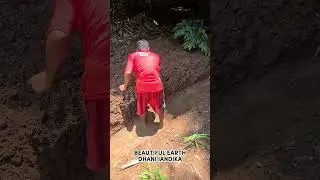 smart technique to make beds on wet soil with a simple hoe #shorts