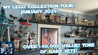 My January 2024 LEGO Collection Tour! Star Wars, Marvel, DC, and more! Over $40,000 Value!