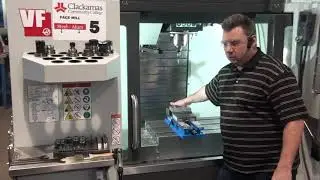 Haas Start Up 16 - Setting a Work Offset using an edge finder.