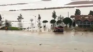 A powerful storm flooded vast areas in Portugal